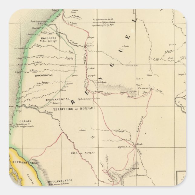 Pegatina Cuadrada Angola, Namibia 44 (Anverso)