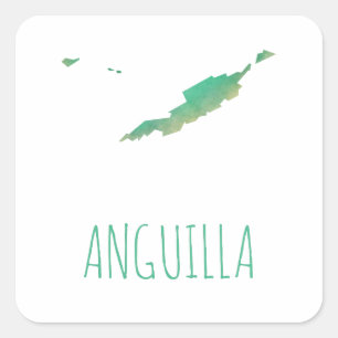 Pegatina Cuadrada Anguila