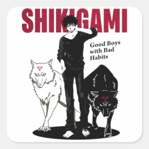 Pegatina Cuadrada Anime Manga Graciosa Corta Japón Otaku