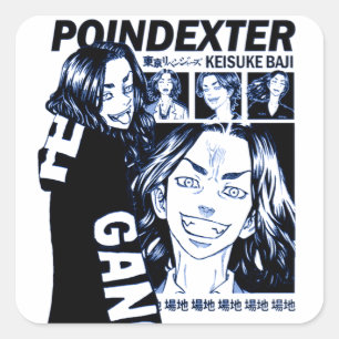 Pegatina Cuadrada Anime Manga Graciosa Corta Japón Otaku