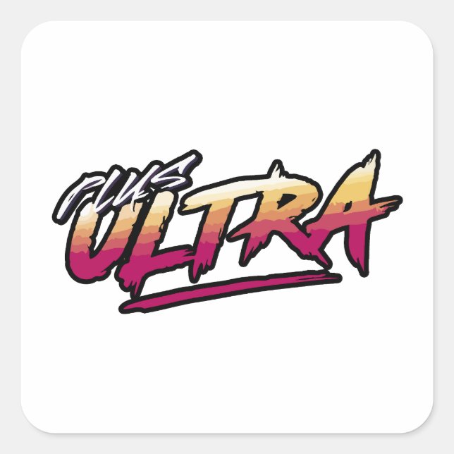 Pegatina Cuadrada Anime Plus Ultra (Anverso)