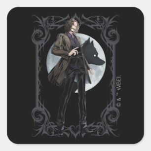 Pegatina Cuadrada Anime Sirius Black Animagus