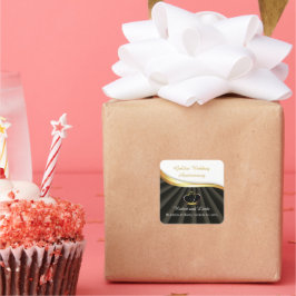 Pegatina Cuadrada Aniversario religioso Boda de Oro 50