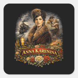 Pegatina Cuadrada Anna Karenina