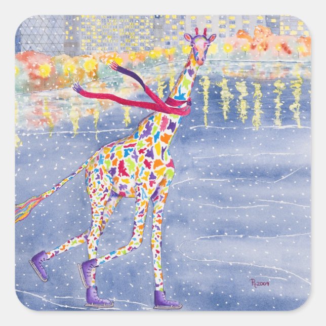 Pegatina Cuadrada Annabelle en Pegatinas de hielo (Anverso)