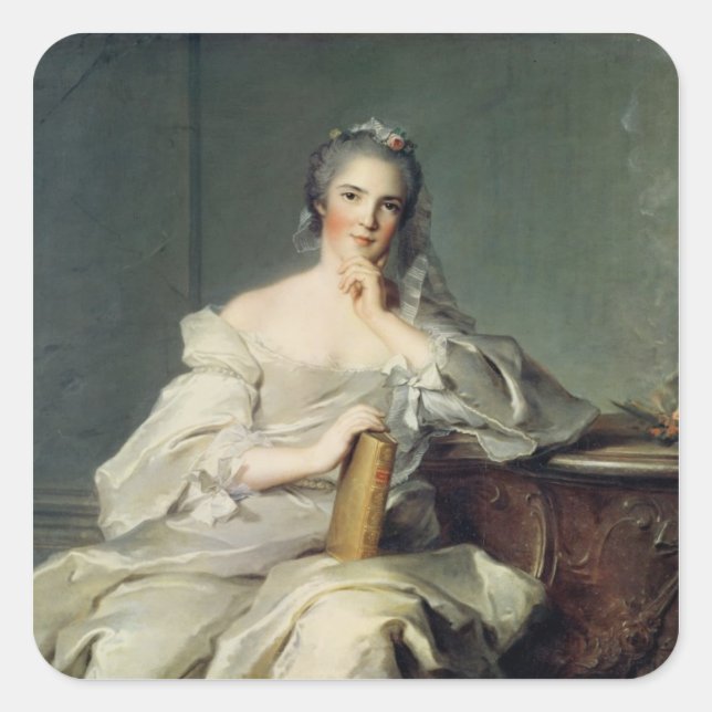 Pegatina Cuadrada Anne-Henriette de France, como elemento de (Anverso)