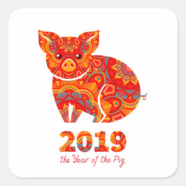 Pegatina Cuadrada Año de la IG 2019