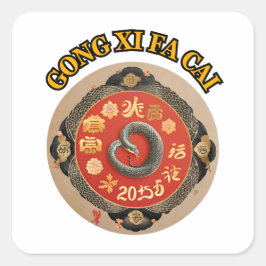 PEGATINA CUADRADA AÑO NUEVO CHINO