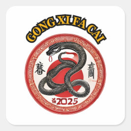 PEGATINA CUADRADA AÑO NUEVO CHINO