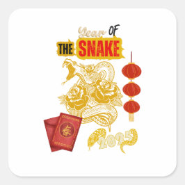 PEGATINA CUADRADA AÑO NUEVO CHINO