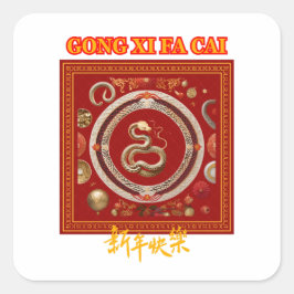 PEGATINA CUADRADA AÑO NUEVO CHINO