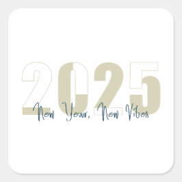 Pegatina Cuadrada Año Nuevo, Vibe Nuevo