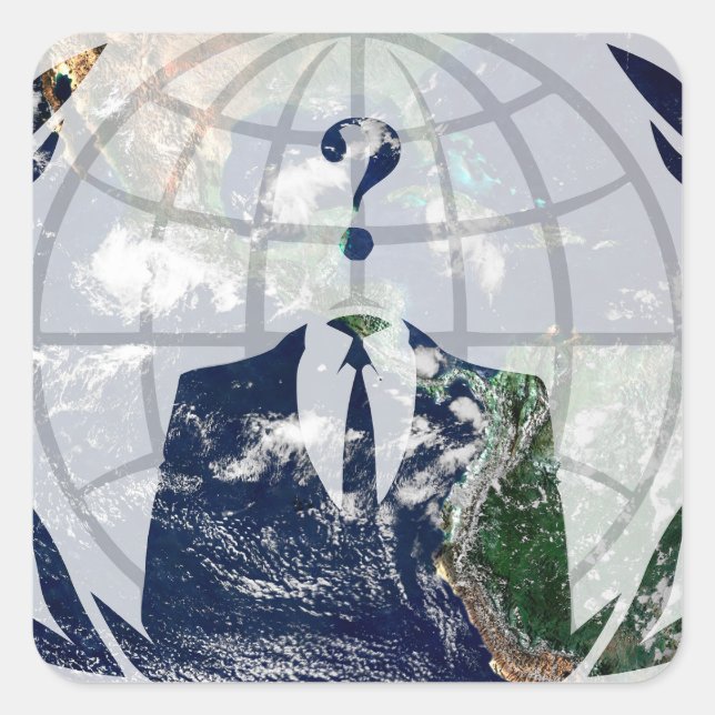 Pegatina Cuadrada Anon (Anverso)