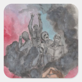 Pegatina Cuadrada Ansiedad