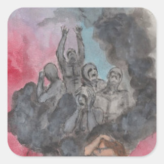 Pegatina Cuadrada Ansiedad