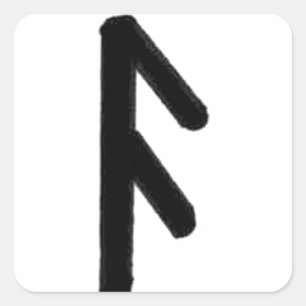 Pegatina Cuadrada ansuz rune