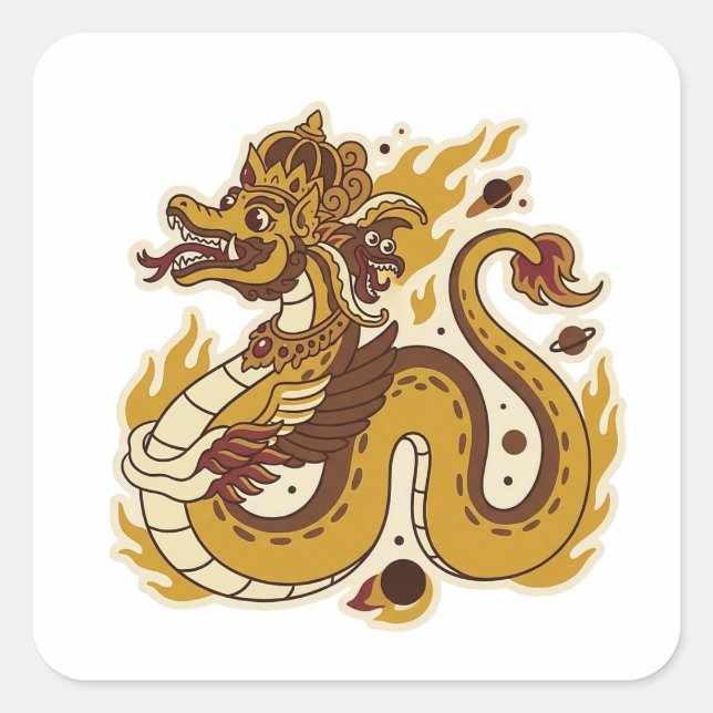 Pegatina Cuadrada Antaboga (Anverso)