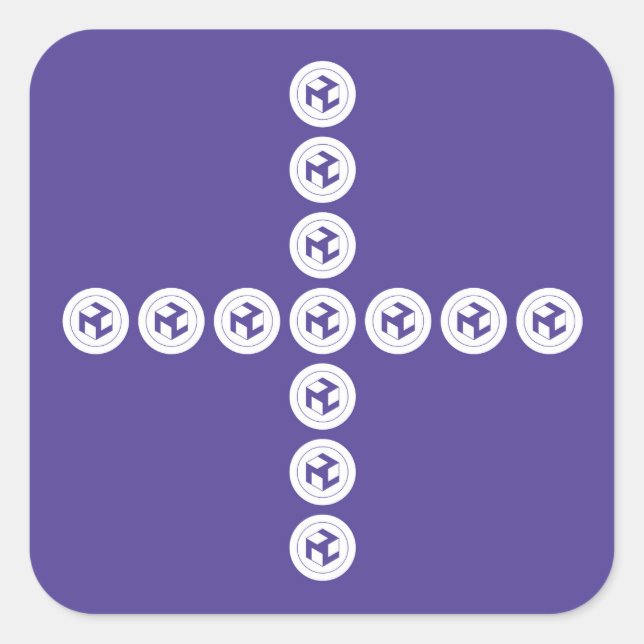 Pegatina Cuadrada Antahkarana Cross - Male Antahkarana (Anverso)