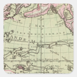 Pegatina Cuadrada Antártida