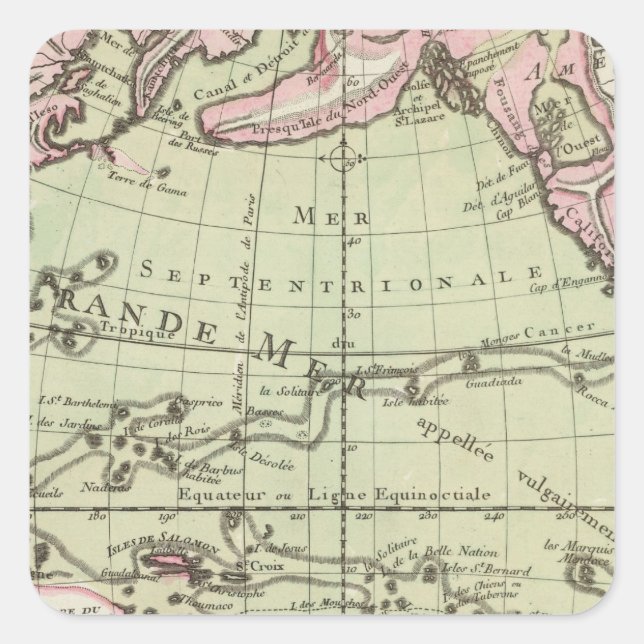 Pegatina Cuadrada Antártida (Anverso)