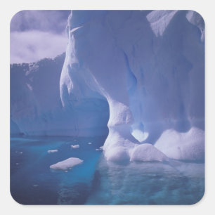 Pegatina Cuadrada Antártida. Paisajes de hielo antárticos 3