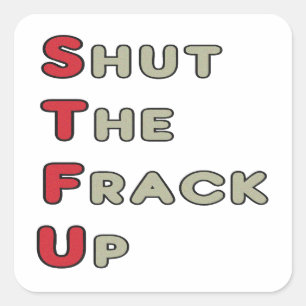 Pegatina Cuadrada Anti Fracking