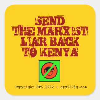 Pegatina Cuadrada Anti-Obama