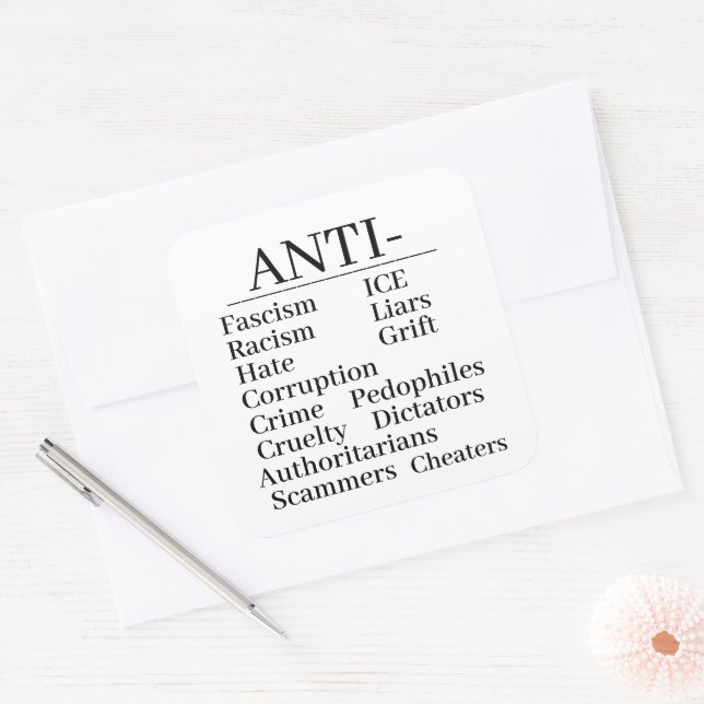 Pegatina Cuadrada Anti- Sticker (Sobre)