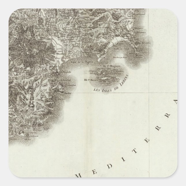 Pegatina Cuadrada Antibes (Anverso)