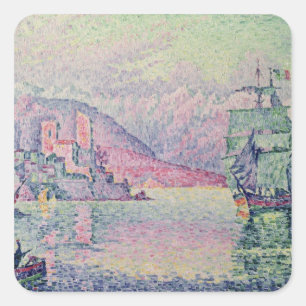 Pegatina Cuadrada Antibes, noche, 1914