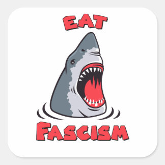 Pegatina Cuadrada Antifascista fascista de la dieta