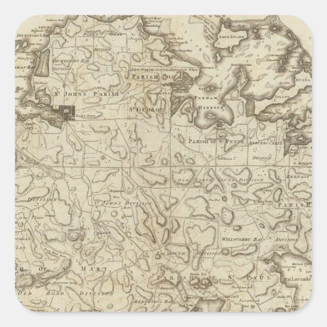 Pegatina Cuadrada Antigua (Anverso)