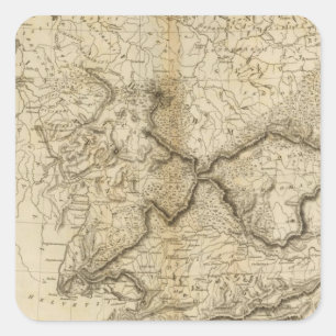 Pegatina Cuadrada Antigua Alemania