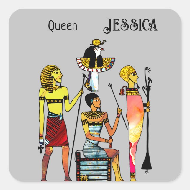 Pegatina Cuadrada Antigua Egipto Faraones Extravagante Ormación