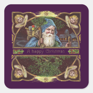 Pegatina Cuadrada Antigüedad de los Navidades de Santa Angels de Vic