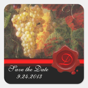 PEGATINA CUADRADA ANTIGUO FIESTA DE DEGUSTACIÓN DE VINEYARD DE VINEY