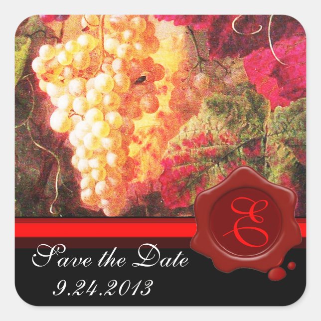 PEGATINA CUADRADA ANTIGUO FIESTA DE DEGUSTACIÓN DE VINEYARD DE VINEY (Anverso)