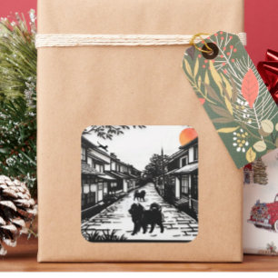 Pegatina Cuadrada ANTIGUO WHISPERS Chow