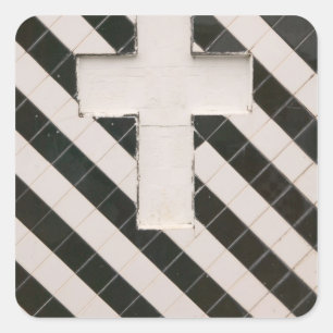 Pegatina Cuadrada Antillas Francesas, Guadaloupe, Grande Terre,