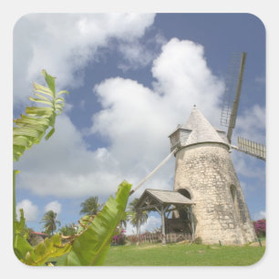 Pegatina Cuadrada Antillas Francesas, Guadaloupe, Marie, Galante