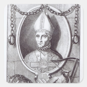 Pegatina Cuadrada Antipapa Juan XXIII, 1713