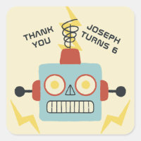 Antique Toy Robot Favor del Cumpleaños