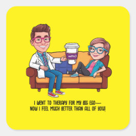Pegatina Cuadrada ANTISTRESS psychiatrist THERAPIST MENTAL HEALTH