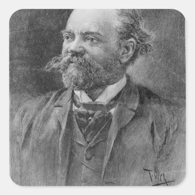 Pegatina Cuadrada Anton Dvorak, 1894 (Anverso)