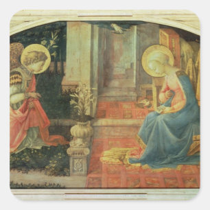 Pegatina Cuadrada Anunciación, c.1450-3