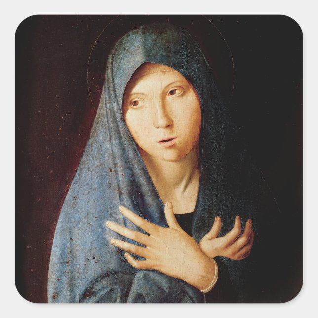 Pegatina Cuadrada Anunciación, c.1473-74 (Anverso)