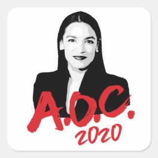 PEGATINA CUADRADA AOC 2020