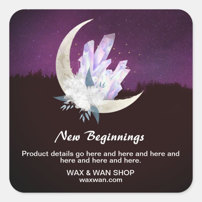 Pegatina Cuadrada *~* AP24 Intenciones Paisajísticas Floral de crist (Anverso)