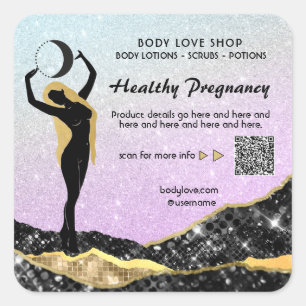 Pegatina Cuadrada *~* AP24 Spell Rainbow Goddess Intención Ombre