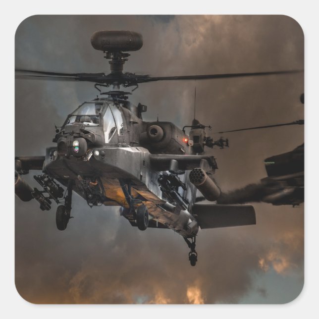 Pegatina Cuadrada Apache Storm (Anverso)